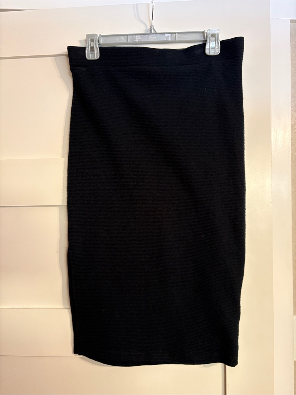 Roxy Black Ribbed Pencil Skirt